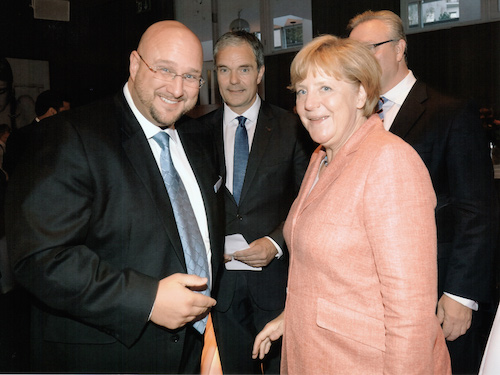 Andreas Schrobback ist sich einig mit Bundeskanzlerin Dr. Angela Merkel bei der Rolle des Mittelstandes der Wi